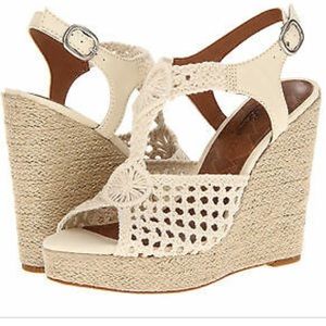 Lucky Rilo Macrame Crochet Wedge Espadrilles